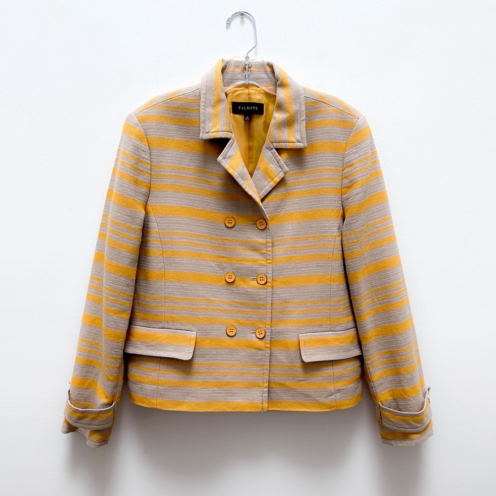 Talbots Striped Linen Blend Blazer - NWOT